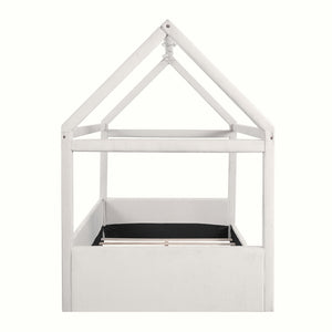 Upholstered House Style Daybed With LED Light Strips