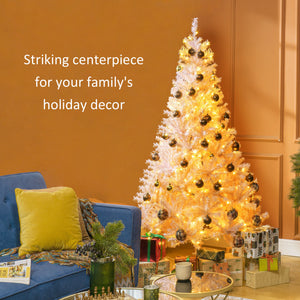 HOMCOM 6' Tall Prelit Christmas Tree