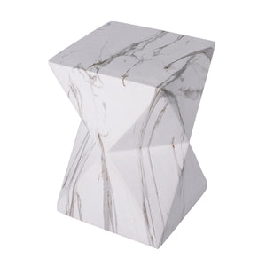 Modern Geometric MGO Side Table - Hourglass Accent Table