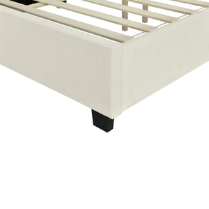 Upholstered Platform Bed With Big Headboard