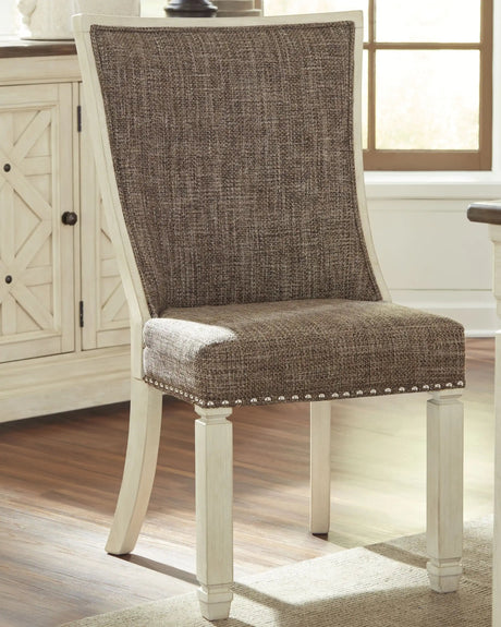 Bolanburg - Dining UPH Side Chair (Set of 2) - Lattice Back - Brown / Beige - Best Buy Furniture