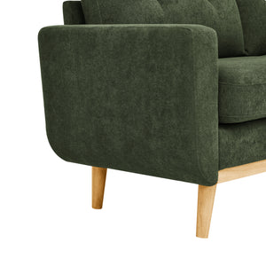67.7" Wide Mid-Century Modern Upholstered Tufted Loveseat Sofa With Wooden Legs