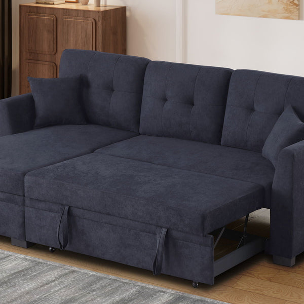 Sectional Sofa Bed - Dark Blue