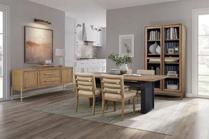 Double Pedestal Table Latte - Light Brown