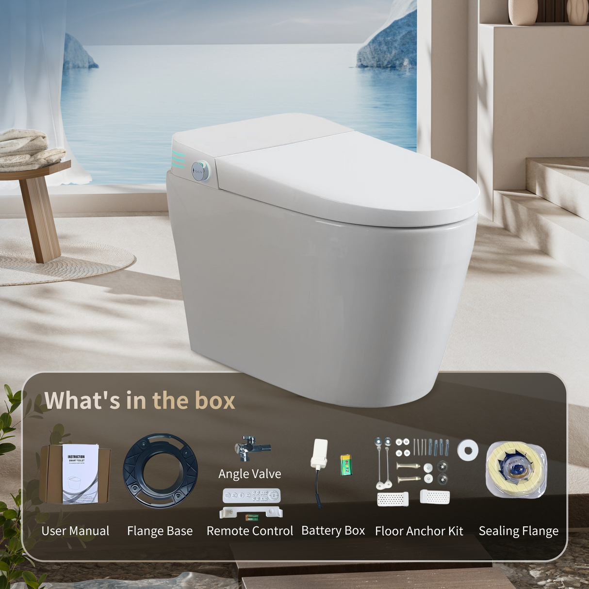 Tankless Smart Toilet With Bidet Built In
