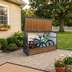 Wood Grain Galvanated Steel Storage Cabinet