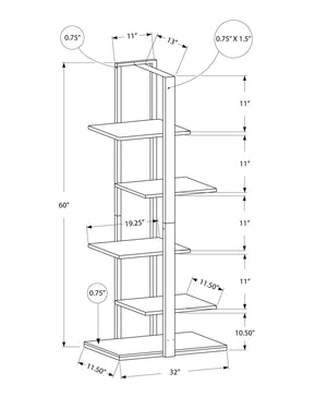 Bookshelf, Bookcase, Etagere, 5 Tie For Office, Contemporary & Modern - Best Buy Furniture
