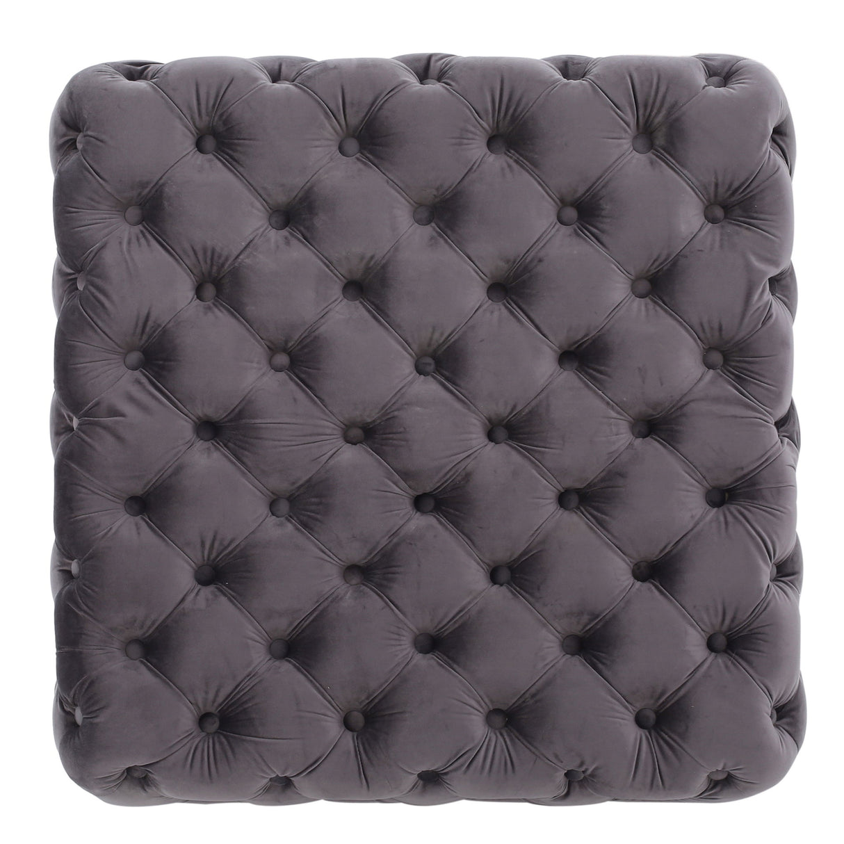 Modern Glam Ottoman With Upholstery And Button Tufted Design