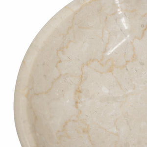 7x7x4" Round Marble Pedestal Fruit Bowl