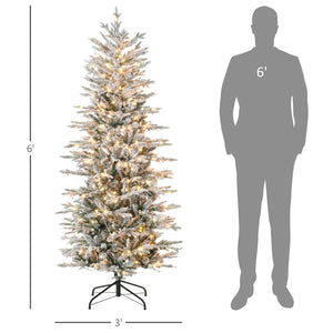 HOMCOM 6ft Tall Prelit Artificial Christmas Tree