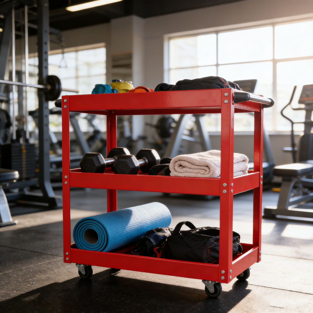 Tool Cart on Wheels - 3 Tier Rolling Mechanic Tool Cart