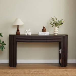 Retro Console Table with Storage, 3 Drawers