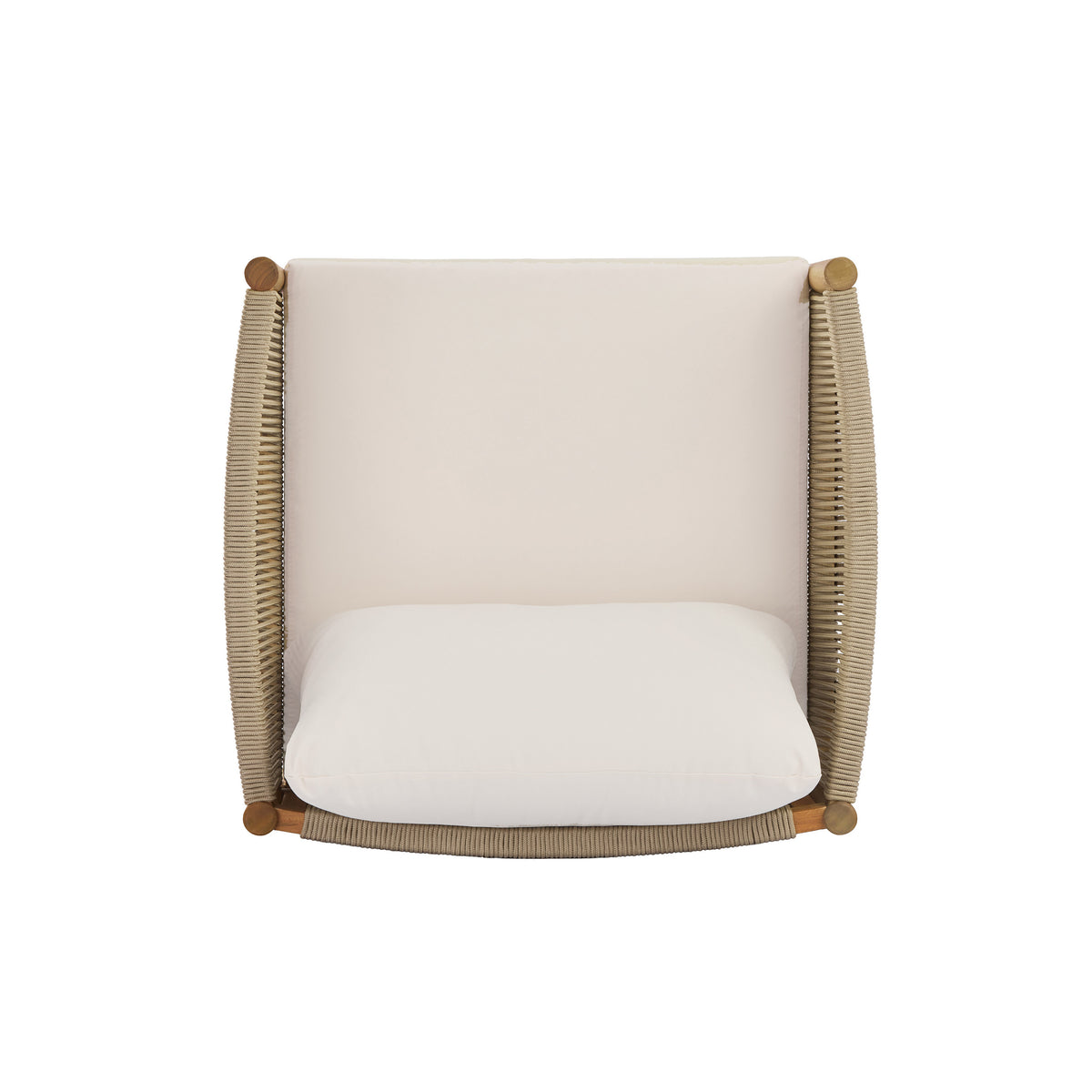 Outdoor Club Chair Set of 2 with Acacia Wood Frame in Teak Look