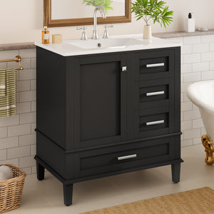 30" Bathroom Vanity with Sink Combo Set