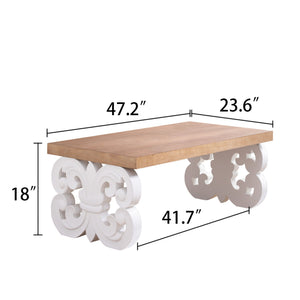 Ornate Scroll Base Coffee Table