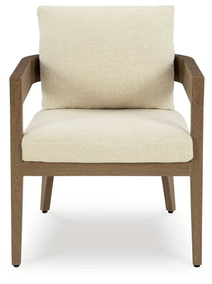 Serene Bay - Arm Chair With Cushion (Set of 2) - Dark Brown / White - Best Buy Furniture