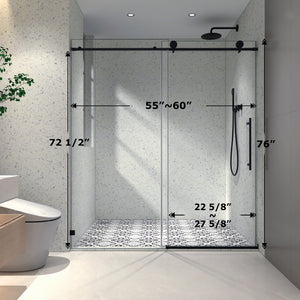 6076 Matte Shower Door
