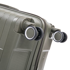 4 Piece Set Spinner Wheel Luggage with Cosmetic Case in Green