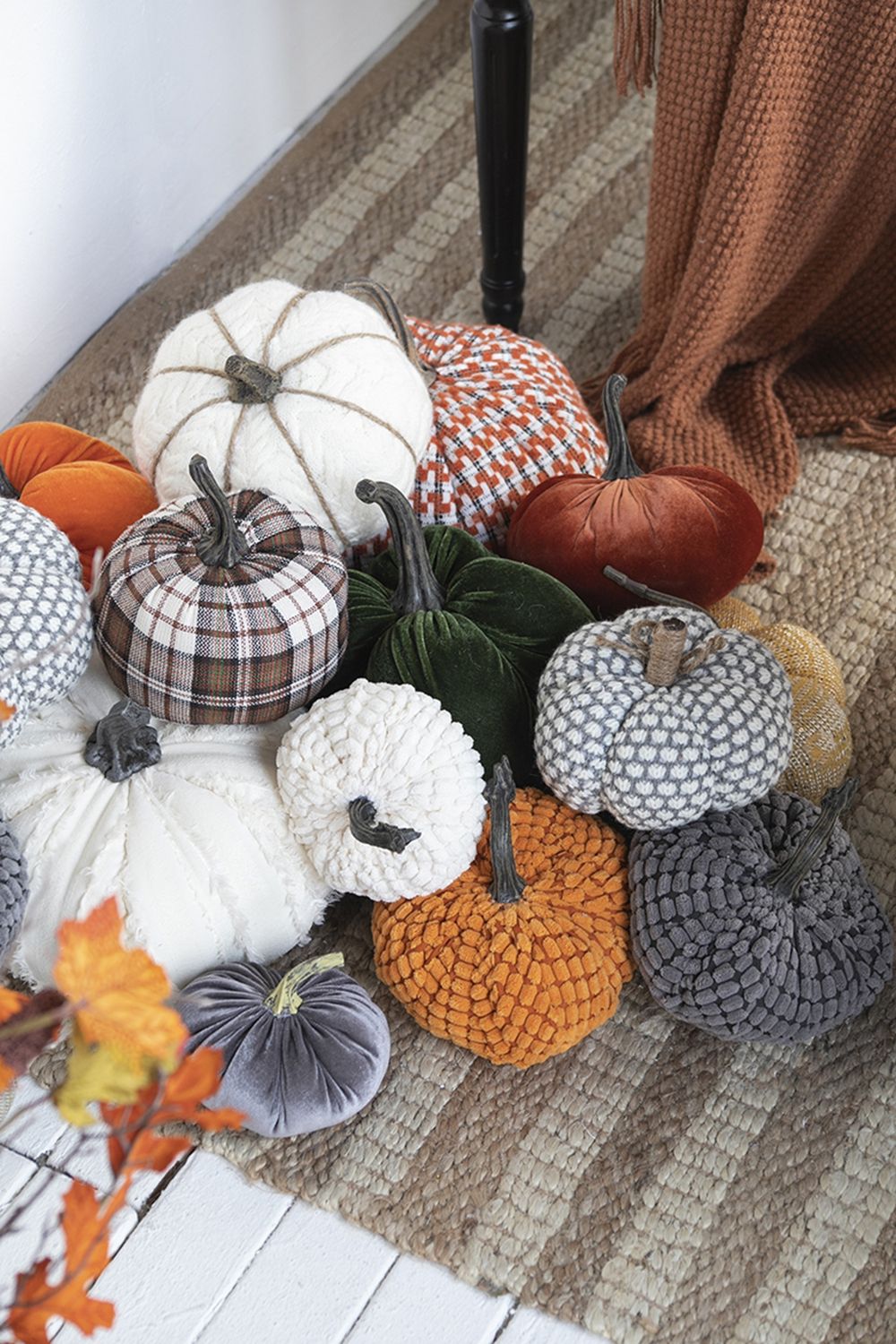 Knite Pumpkin Ornament Decor For Holiday Harvest Festival Fall Festival & Thanksgiving