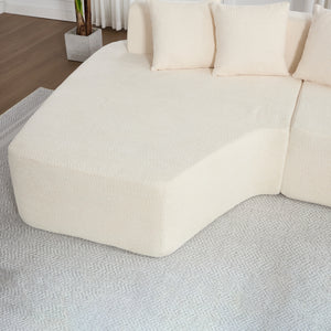 Compression Sectional Couch with Comfy Chaise