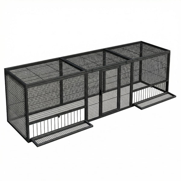 Thickened Chicken Coop For Outdoor - Black / Silver