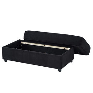 Modern Style Armchair Chaise Lounge Sofa Couch With Movable Storage Ottoman, USB Ports, Cup Holders, Phone Holder, Side Pockets
