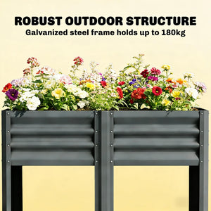 Patio Planter Box - Outdoor Elevated Raised Garden Bed