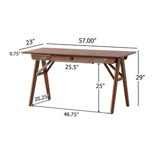Wood Desk with Drawers for Small Spaces