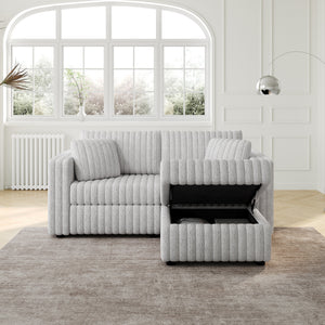 75.6" Soft Modular 2-Person Sofa with Hydraulic Lift