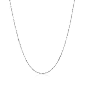 14k White Gold Singapore Chain 0.8mm