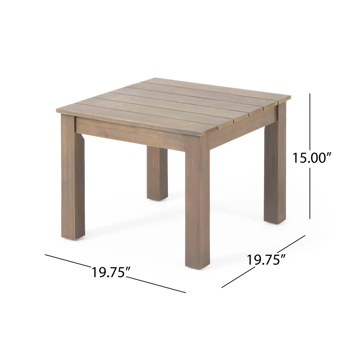 Halcyon - Outdoor Side Table With Slat Design - Best Buy Furniture