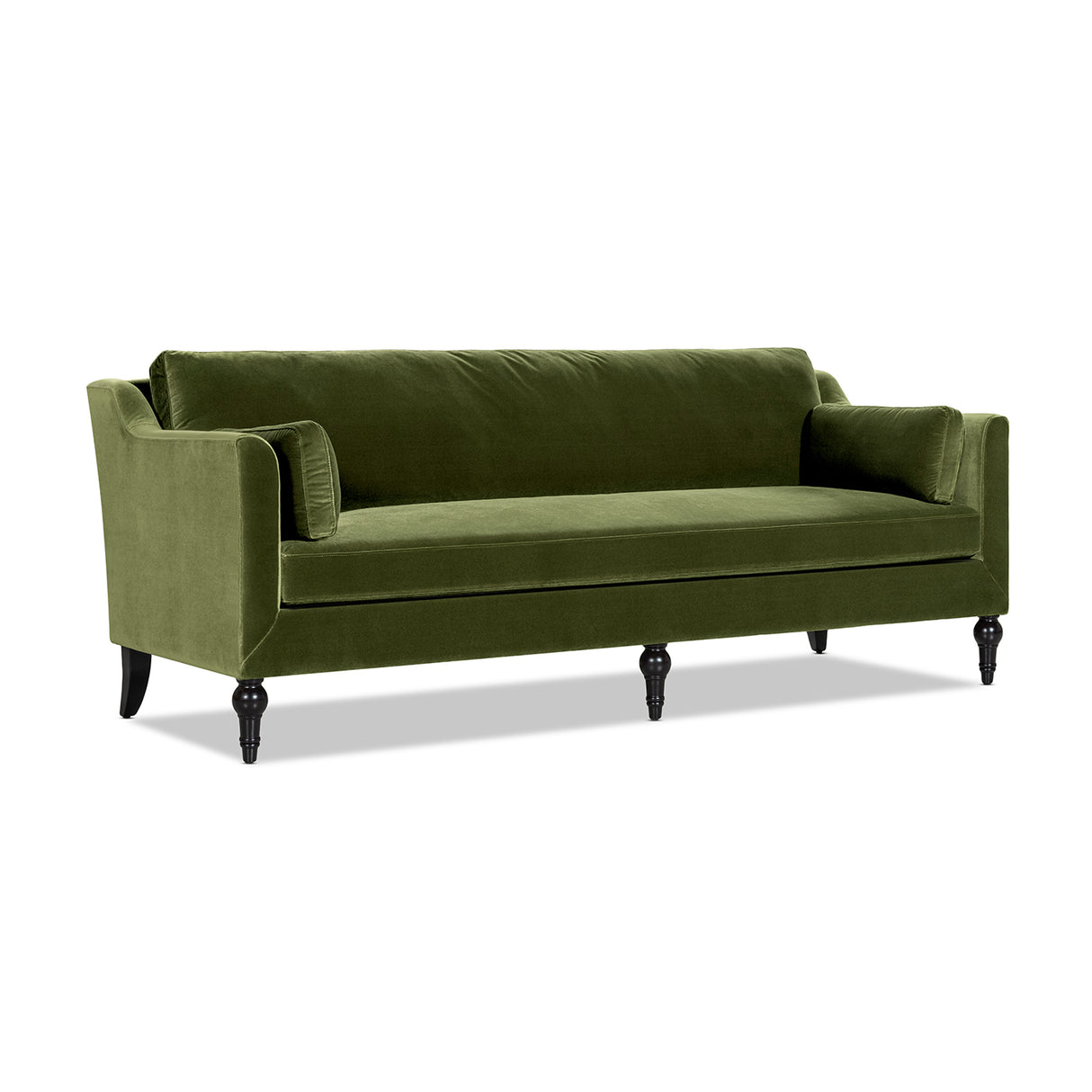 Josephine 84.5" Upholstered Modern Sofa, Olive