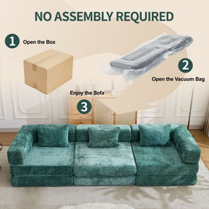 Convertible Floor Sofa Bed, Boneless Modular Sectional Sofa For Living Room