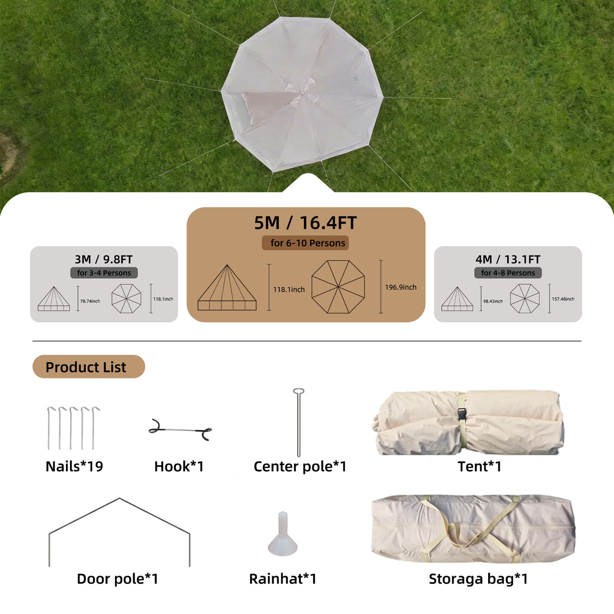4 Season Bell Tent 16.4FT