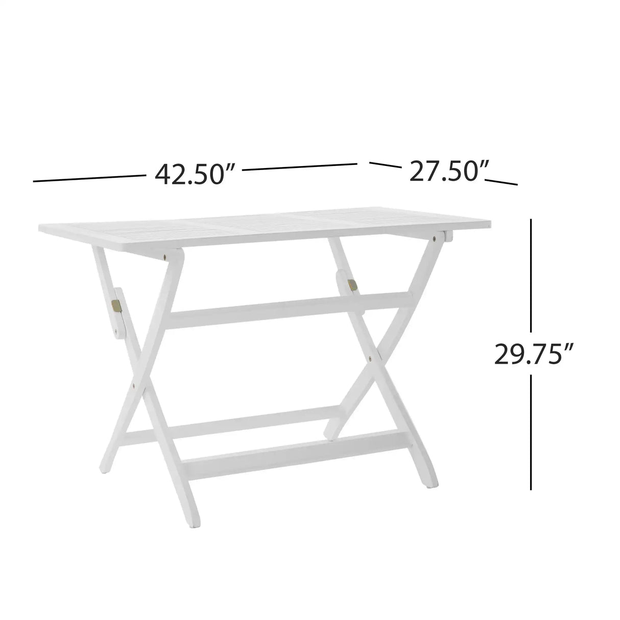 Blissique - Outdoor Foldable Wood Dining Table With Slat Design - Best Buy Furniture