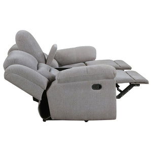 Sebring - 2 Piece Upholstered Reclining Sofa Set With Manual Recline - Gray