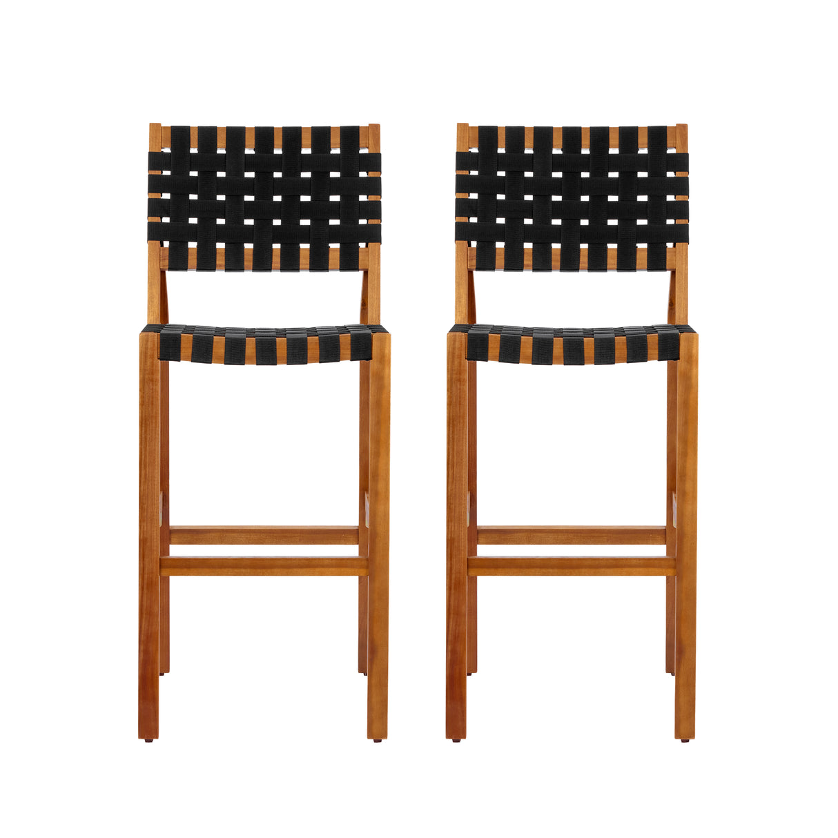 30.5 Inch Seat Height Outdoor Acacia Solid Wood Patio Side Chair