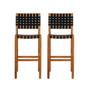 30.5 Inch Seat Height Outdoor Acacia Solid Wood Patio Side Chair