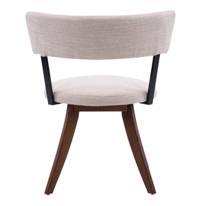 Modern Upholstered Dining Chairs with Curved Back