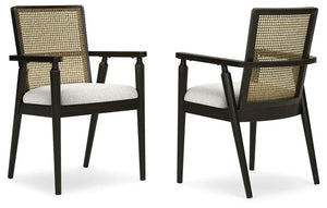 Galliden - Dining Upholstered Arm Chair (Set of 2) - Black - Best Buy Furniture