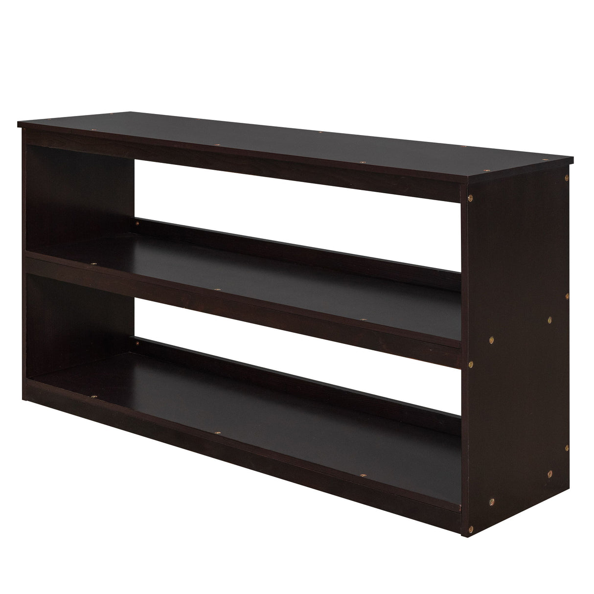 Loft Low Study Bed With Cabinet, Shelves And Rolling Portable Desk, Multiple Functions