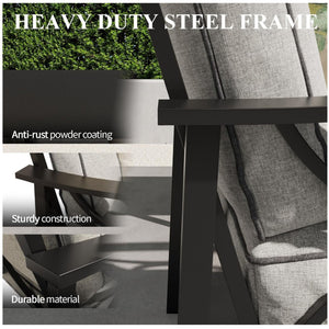 All-Weather Armchairs With Cushions, Modern Sculptural Design (Set of 2)