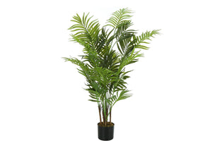 47" Tall, Artificial Plant, Areca Palm Tree, Indoor, Faux, Fake, Floor, Greenery, Potted, Real Touch, Decorative - Green / Black - Best Buy Furniture