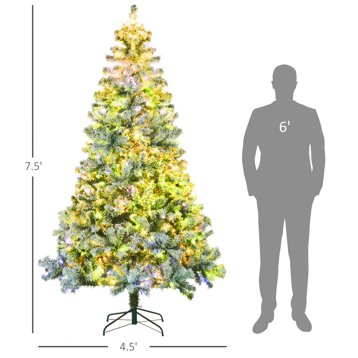 Artificial Snow Christmas Trees with Frosted Branches
