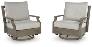 Rainier Ranch - Swivel Glider Chair With Cushion - Brown / Beige