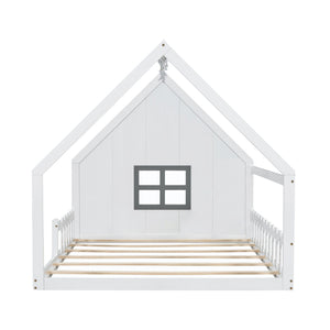 House Bed With Window And Fence