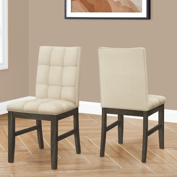 Dining Chair, Upholstered, Dining Room, Transitional (Set of 2) - Cream - Best Buy Furniture