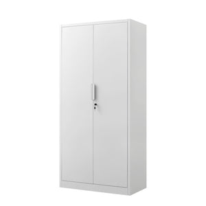 2 Door File Cabinet With Lock, 4 Adjustable Shelves, Heavy-Duty