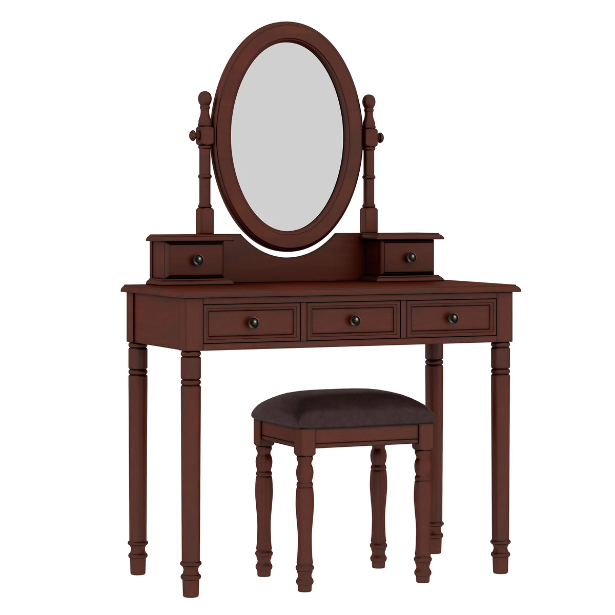 Vintage Vanity Desk with Adjustable Angle Mirror