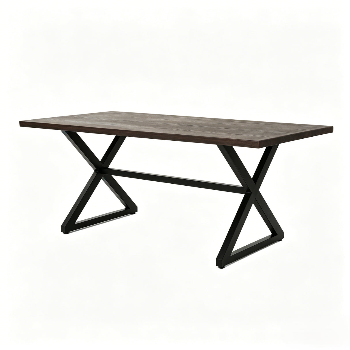 7-Piece Outdoor Dining Set with Aluminum Chairs & Iron Legs